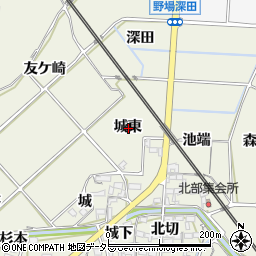 愛知県額田郡幸田町野場城東周辺の地図