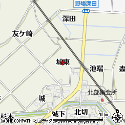 愛知県幸田町（額田郡）野場（城東）周辺の地図
