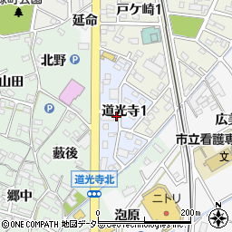 愛知県西尾市道光寺周辺の地図