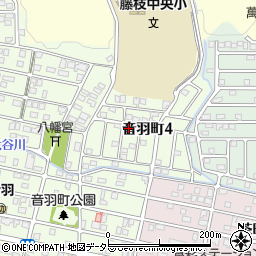 静岡県藤枝市音羽町4丁目周辺の地図