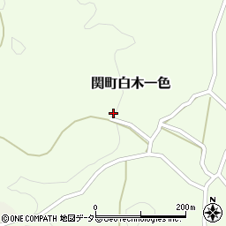 三重県亀山市関町白木一色1325周辺の地図