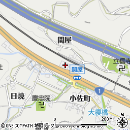 愛知県豊川市長沢町関屋周辺の地図