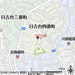 大阪府高槻市日吉台四番町周辺の地図