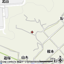 愛知県額田郡幸田町野場榎田周辺の地図