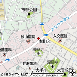 静岡県藤枝市本町3丁目周辺の地図