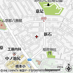 京都府八幡市橋本新石周辺の地図