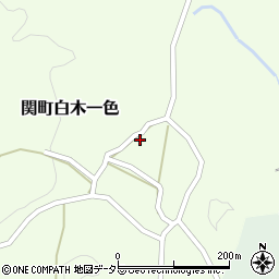 三重県亀山市関町白木一色1440周辺の地図