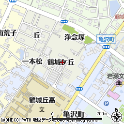 愛知県西尾市鶴城町鶴城ケ丘周辺の地図