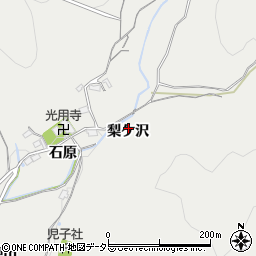 愛知県豊川市長沢町梨ケ沢周辺の地図