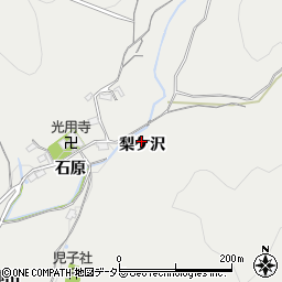 愛知県豊川市長沢町（梨ケ沢）周辺の地図