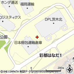 大阪府茨木市彩都はなだ周辺の地図