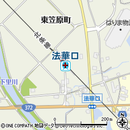 兵庫県加西市周辺の地図