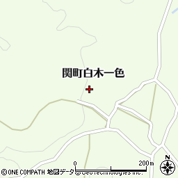 三重県亀山市関町白木一色1324周辺の地図