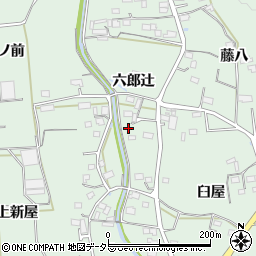 愛知県豊川市上長山町六郎辻39-1周辺の地図