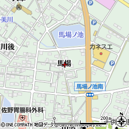 愛知県額田郡幸田町大草馬場周辺の地図