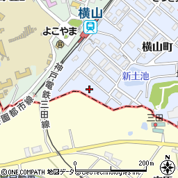兵庫県三田市横山町22周辺の地図