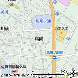 愛知県幸田町（額田郡）大草（馬場）周辺の地図