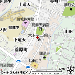 株式会社木下一二商店　西尾宮工場周辺の地図