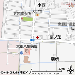 京都府八幡市川口東扇10周辺の地図