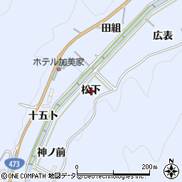 愛知県岡崎市鉢地町松下周辺の地図