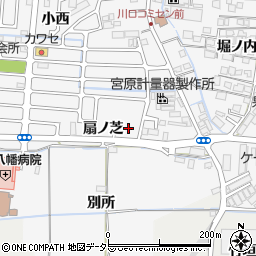 京都府八幡市川口扇ノ芝周辺の地図
