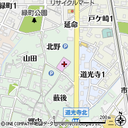 愛知県西尾市道光寺町北野23周辺の地図