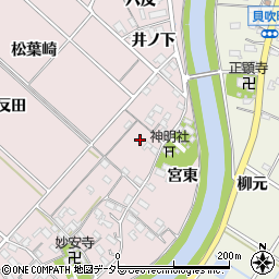 愛知県西尾市上永良町宮西周辺の地図