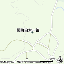三重県亀山市関町白木一色1472周辺の地図