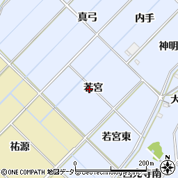 愛知県西尾市小間町若宮周辺の地図