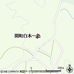 三重県亀山市関町白木一色1478周辺の地図