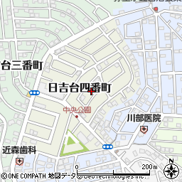 大阪府高槻市日吉台四番町14周辺の地図