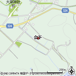 愛知県額田郡幸田町大草会下周辺の地図