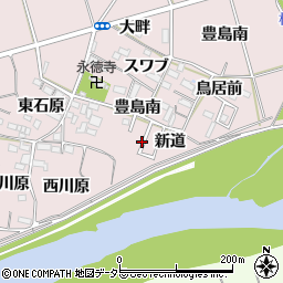 愛知県新城市豊島（新道）周辺の地図