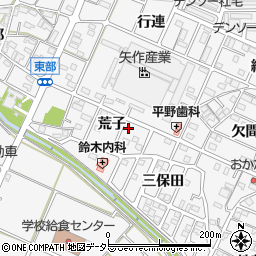 愛知県額田郡幸田町菱池荒子36-1周辺の地図