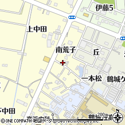 愛知県西尾市上町南荒子周辺の地図