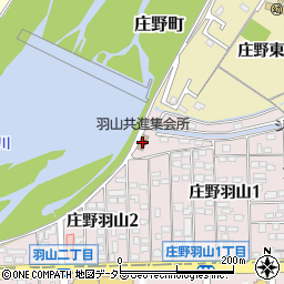 羽山共進集会所周辺の地図
