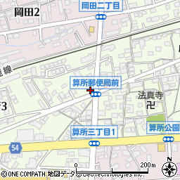 鈴鹿算所郵便局 ＡＴＭ周辺の地図