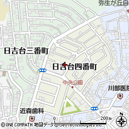 大阪府高槻市日吉台四番町8周辺の地図