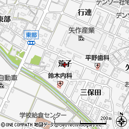 愛知県幸田町（額田郡）菱池（荒子）周辺の地図
