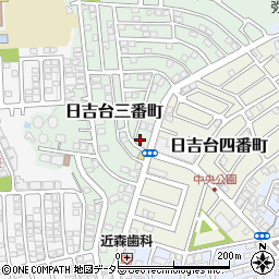大阪府高槻市日吉台三番町8-1周辺の地図