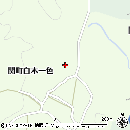 三重県亀山市関町白木一色1457周辺の地図