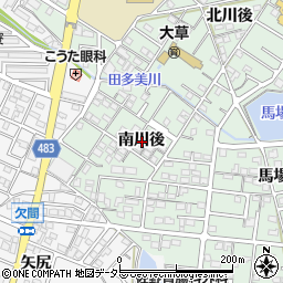 愛知県額田郡幸田町大草南川後周辺の地図