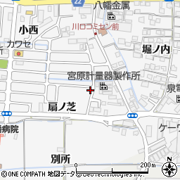 京都府八幡市川口東扇6-6周辺の地図