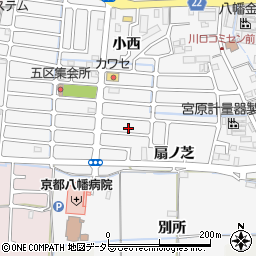 京都府八幡市川口東扇12-6周辺の地図