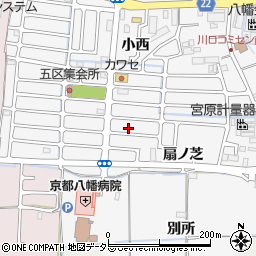 京都府八幡市川口東扇12-8周辺の地図