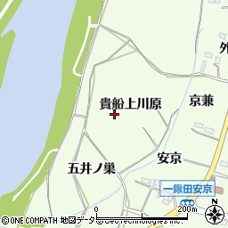 愛知県新城市一鍬田貴船上川原周辺の地図