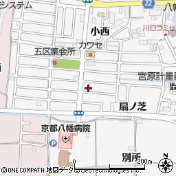 京都府八幡市川口東扇12-10周辺の地図