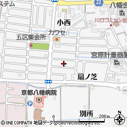 京都府八幡市川口東扇12周辺の地図
