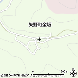兵庫県相生市矢野町金坂316周辺の地図