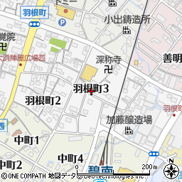 愛知県碧南市羽根町周辺の地図